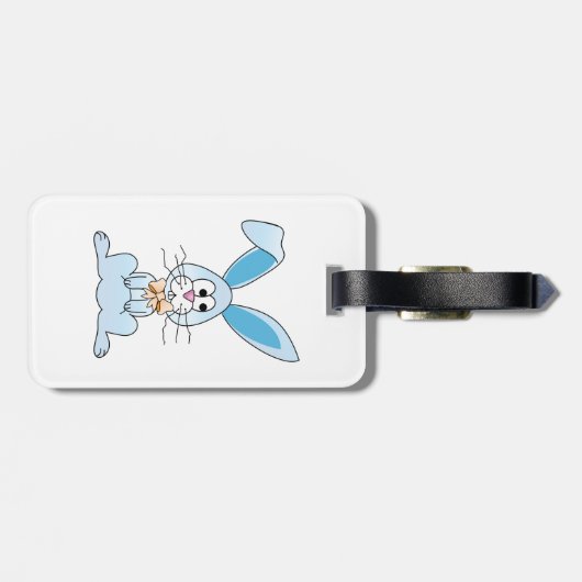 Paashaas met een strik Stropdas Bagagelabel (Achterkant horizontaal)