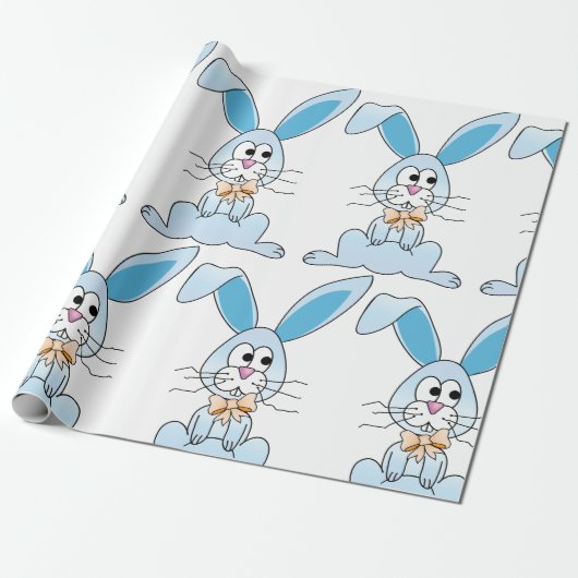 Paashaas met een strik Stropdas Cadeaupapier (Uitgerold)