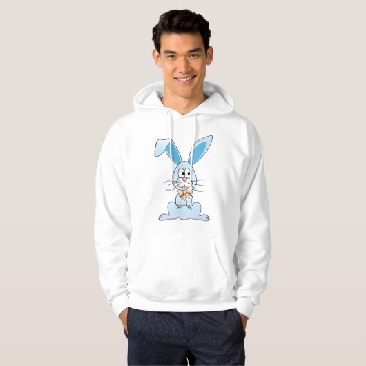 Paashaas met een strik Stropdas Hoodie (Voorkant volledig)