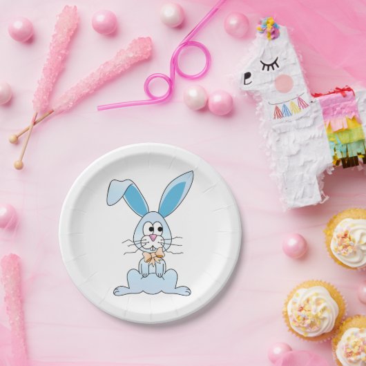 Paashaas met een strik Stropdas Papieren Bordje (Feest)