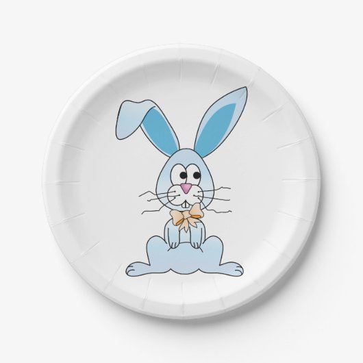 Paashaas met een strik Stropdas Papieren Bordje (Voorkant)