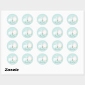 Paashaas met ei Bedankt Ronde Sticker (Vel)