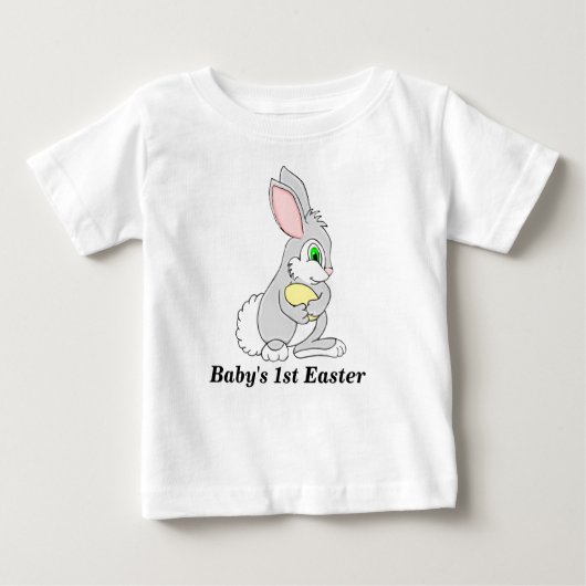 Paashaas met ei gepersonaliseerd Baby T-shirt (Voorkant)