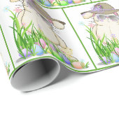 Paashaas Met Eieren Cadeaupapier (Rol Hoek)