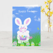 Paashaas met eieren kaart (Gele Bloem)