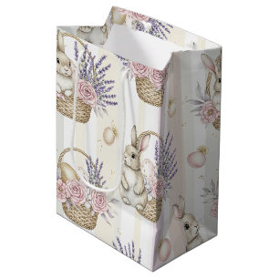 Paashaas met eieren Lente Pastel Patroon (11) Medium Cadeauzakje