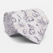 Paashaas met eieren lente Pastel Patroon (12) Stropdas (Opgerold)