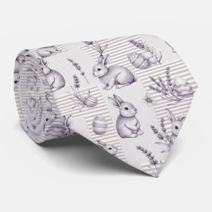 Paashaas met eieren lente Pastel Patroon (12) Stropdas