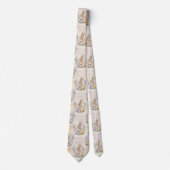 Paashaas met eieren lente pastel patroon (7) stropdas (Voorkant)