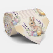 Paashaas met eieren lente pastel patroon (7) stropdas (Opgerold)