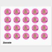 Paashaas Met Eieren Ronde Sticker (Vel)