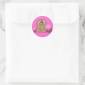 Paashaas Met Eieren Ronde Sticker (Tas)