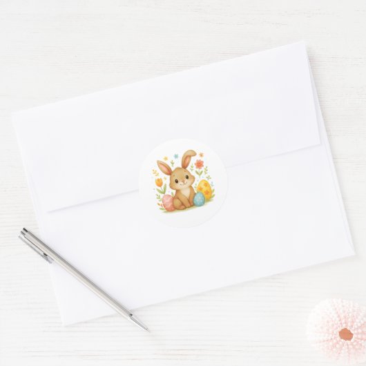 Paashaas met Eieren Sticker (Envelop)