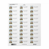 Paashaas met gekleurde eieren etiket (Full Sheet)