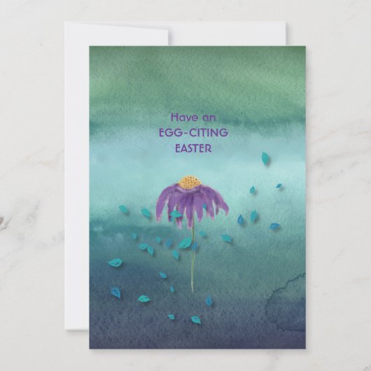 Paashaas met kip feestdagenkaart (Achterkant)