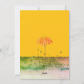 Paashaas met kuikens Grijs Geel Feestdagenkaart (Achterkant)