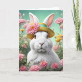 Paashaas met lente Pet Kaart (Voorkant)