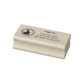 Paashaas met mand van eieren Hout Art Stamp Rubberstempel (Stempel)