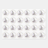 Paashaas met mand van eieren inpakpapier (Voorkant)