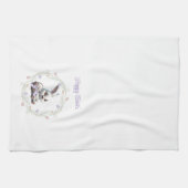 Paashaas met mand van eieren Keukenhanddoek (Horizontaal)