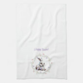 Paashaas met mand van eieren Keukenhanddoek (Verticaal)