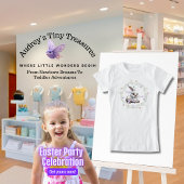 Paashaas met mand van eieren meisjes T-shirt