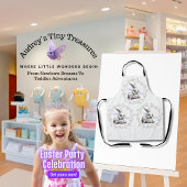 Paashaas met mand van eieren Schort