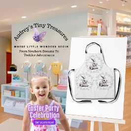 Paashaas met mand van eieren Schort