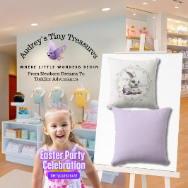 Paashaas met mand van eieren Sierkussen