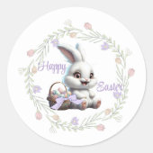 Paashaas met mand van eieren Stickers (Voorkant)