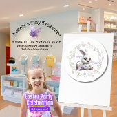 Paashaas met mand van eieren Stickers