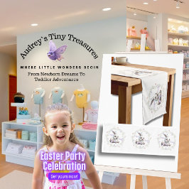 Paashaas met mand van eieren Tafelloper