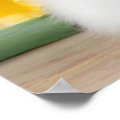 Paashaas met narcissen en paaseieren poster (Hoek)