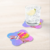 Paashaas met paasei Set papieren onderzetters (Insitu)