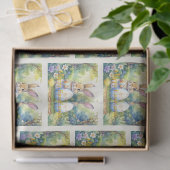 Paashaas met paasei tissuepapier (Geschenk)