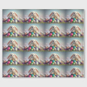 Paashaas met paaseieren cadeaupapier (Vlak)