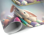 Paashaas met paaseieren cadeaupapier (Rol Hoek)