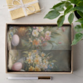  paashaas met paaseieren en -bloemen tissuepapier (Geschenk)