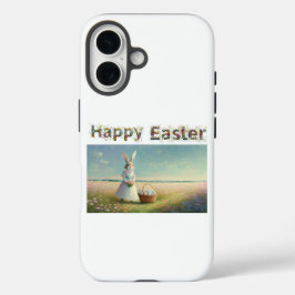 Paashaas met paaseieren Gelukkig Pasen iPhone 16 Hoesje