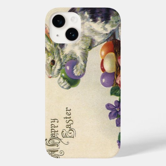 paashaas met paaseieren in een mand Case-Mate iPhone case (Achterkant)