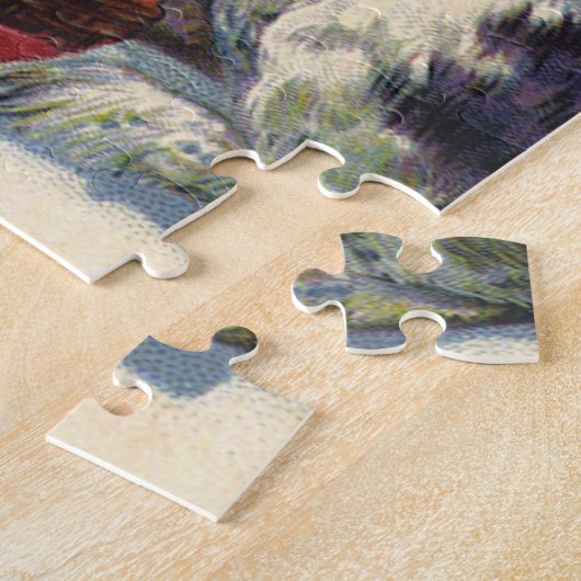 paashaas met paaseieren in een mand legpuzzel (Zijkant)