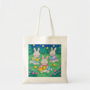 Paashaas met paaseieren tote bag