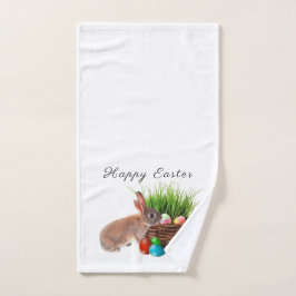 Paashaas met Pasen Eieren Badkamer Handdoek