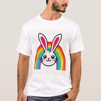 Paashaas met regenboog t-shirt