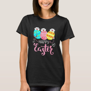 Paashaas met stethoscoop en paaseieren verpleegste t-shirt