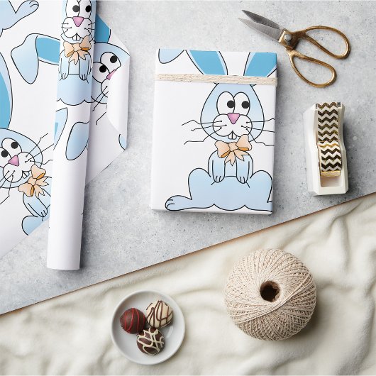 Paashaas Met Strikdas Cadeaupapier