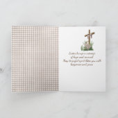 Paashaas met tulpen kaart (Binnen)