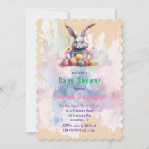 Paashaas met Waterverf Eieren Baby shower