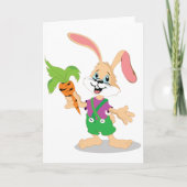 Paashaas met wortel Wenskaarten Feestdagen Kaart (Voorkant)