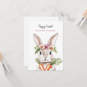  paashaas met wortelen kaart (Voorkant / Achterkant in situ)